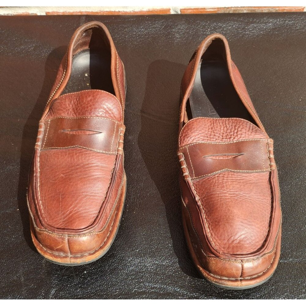 Brown Timberland Mens Leather Loafers Size 11.5M‎